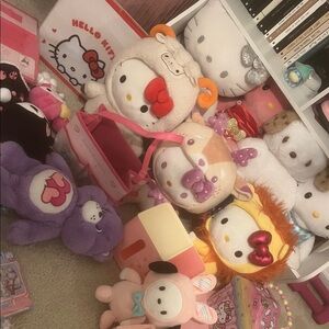 Hello Kitty Plush Toy Collection - Pink, Purple, White